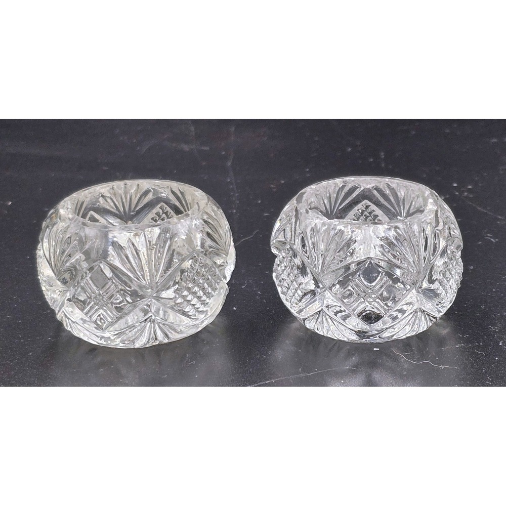 Pair‎ of Antique Open Salt/Salt Cellar Dips 1890's Teepee Duncan & Miller EAPG